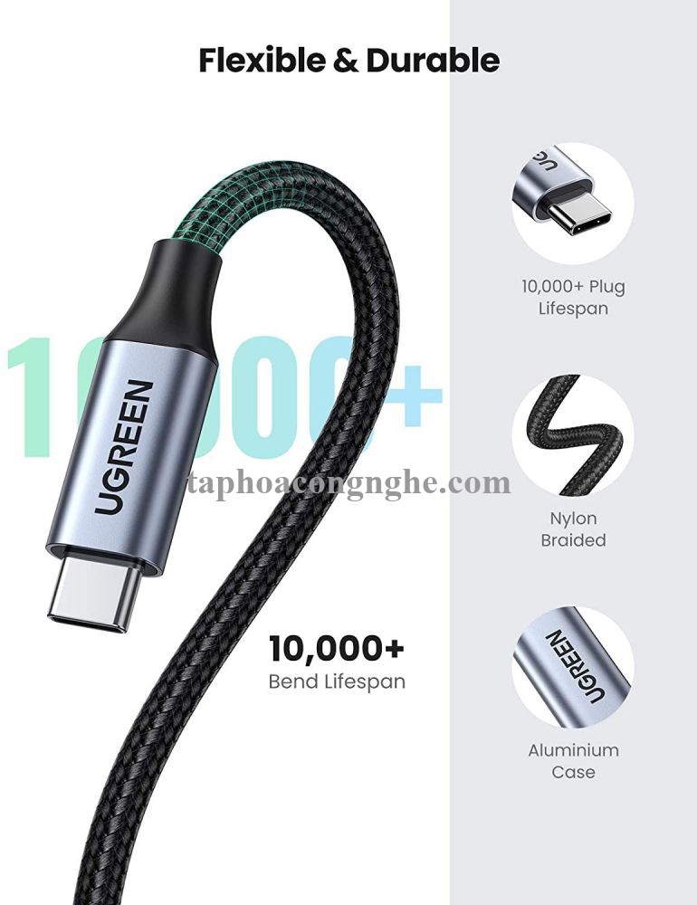 Ugreen 80810 0.5M Cáp nối dài usb type c US372 30080810